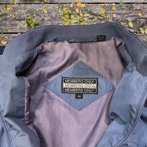 Vintage Dusty blue members only jacket men size 44.